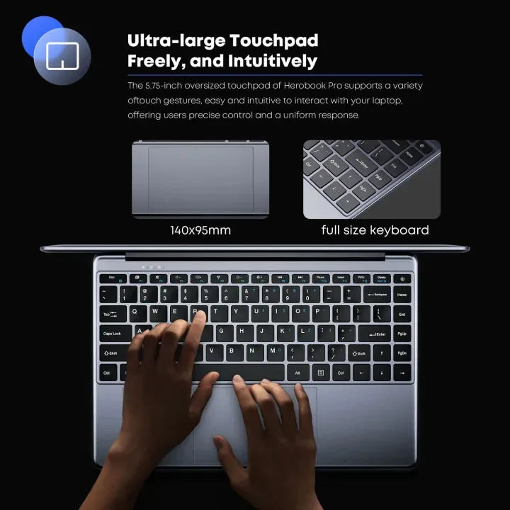 New Ultra Slim Laptop 14.1" 16GB RAM 2TB SSD Intel Pentium 4405U Notebook Gamer 1920*1080 Display Office Study Computer PC