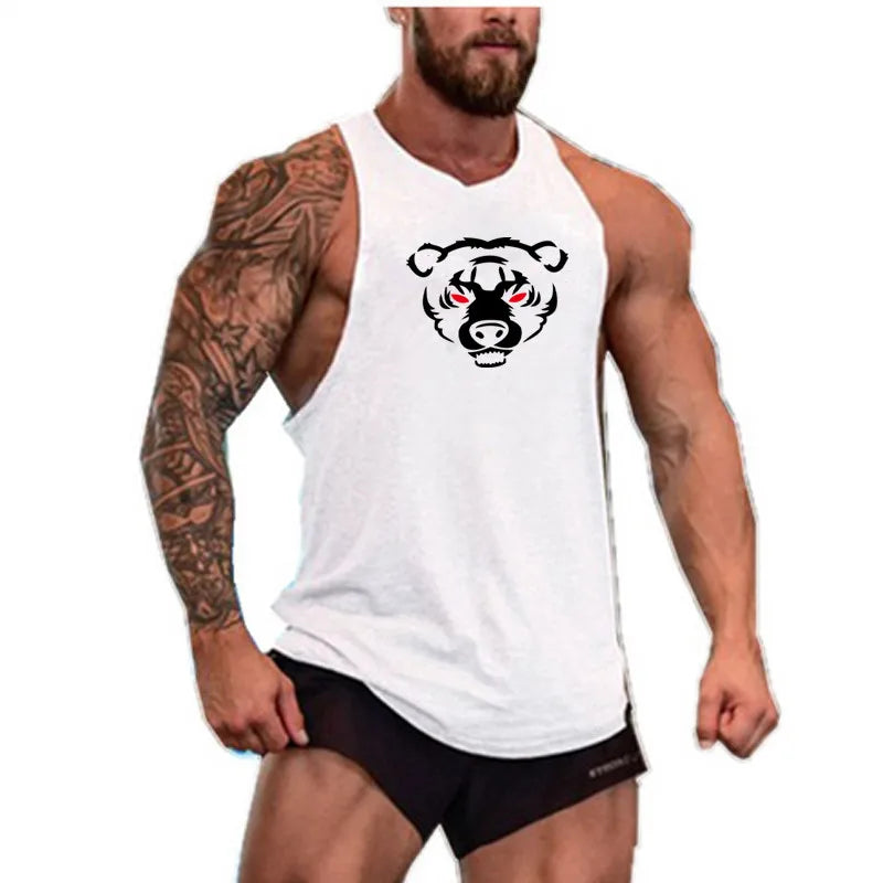 Débardeur de sport sans manches pour homme - Maillot de corps pour homme - Haut de sport pour homme - Vêtement de sport - Haut de sport stringer