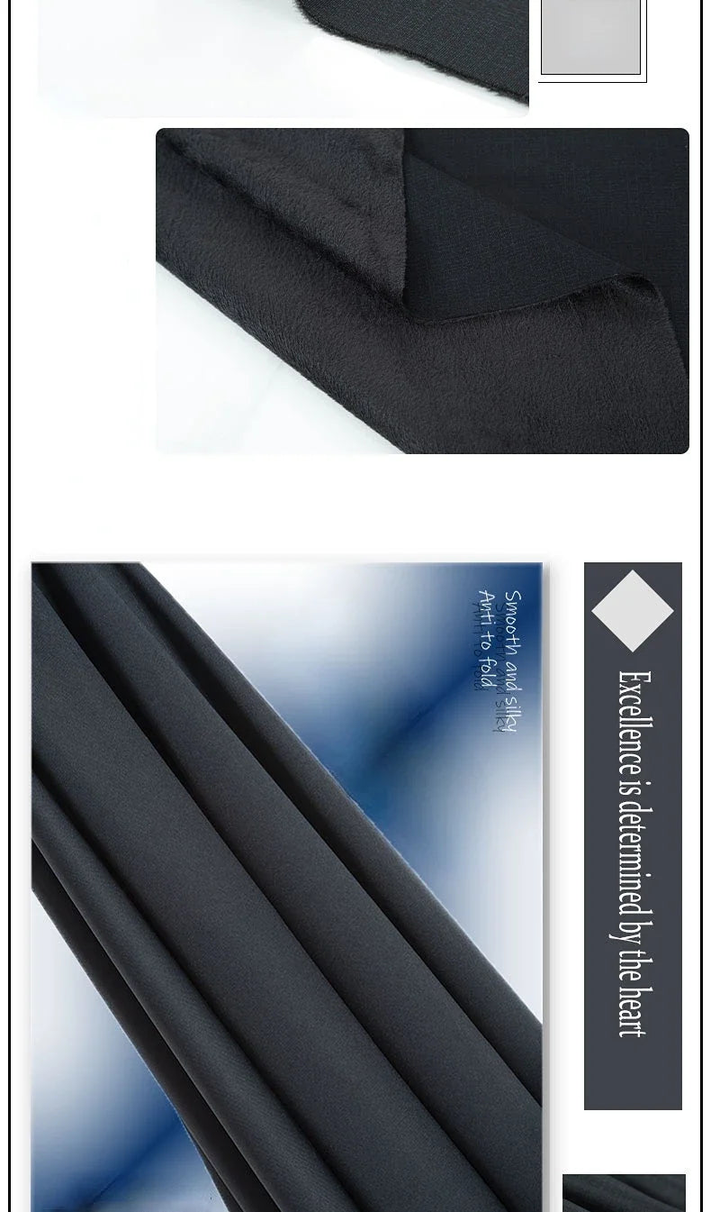 Tissu de Costume Élastique Haute Densité Mince Épais Manteau Pantalon Jupe Vêtements Design Tissu Anti-Boulochage Anti-Décoloration Vente en Gros au Mètre