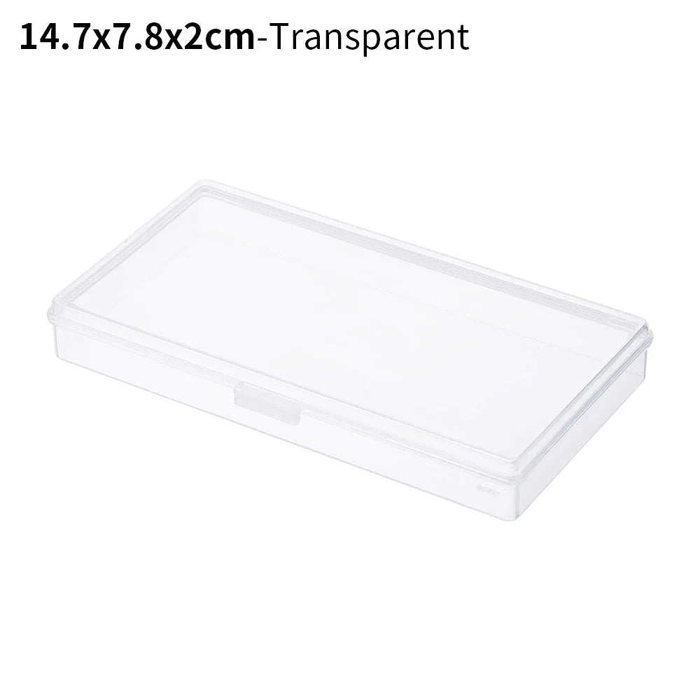 Square Round Plastic Transparent Storage Box Small Items Sundries Organizer Case Jewelry Beads Container Box Tools Accessories