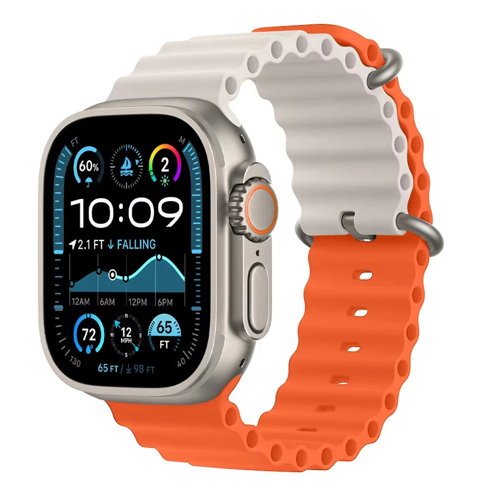 Offizielles Ocean Armband für Apple Watch Ultra 3 2 49mm 46mm 44mm 40mm 42 41 45 Sportarmband iWatch Series 11 10 9 7 8 6 SE3