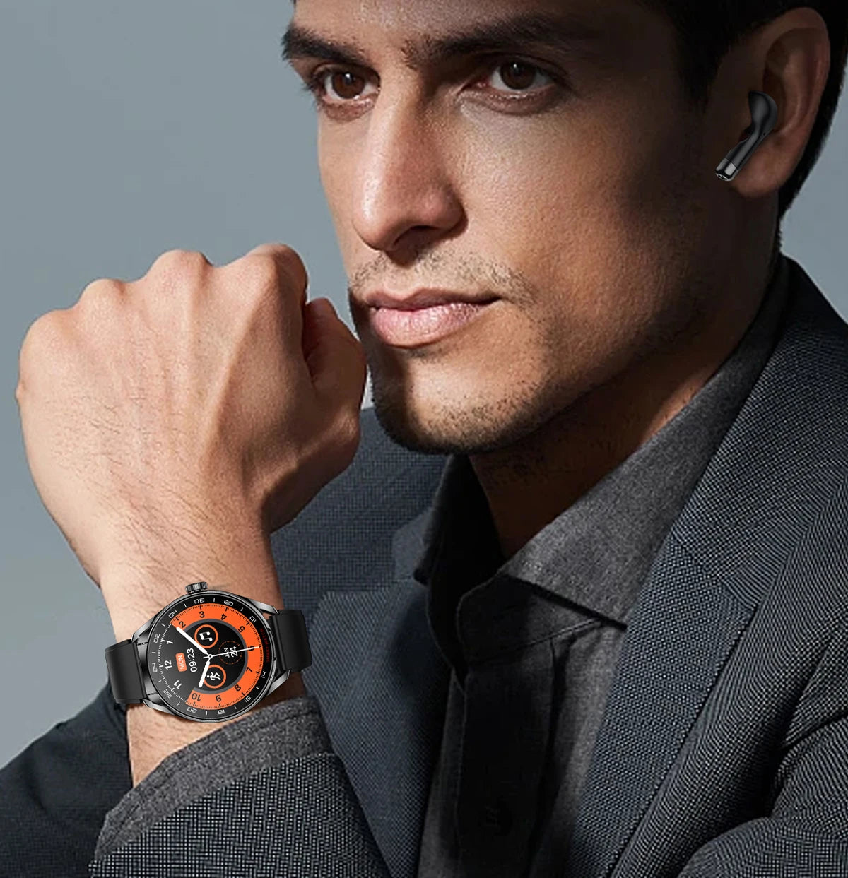 2025 Neue NFC Herren Smartwatch Bluetooth-Anruf Herzfrequenzüberwachung HD Großbildschirm TWS 2-in-1 Sport-Trajektorie Damen Smartwatch
