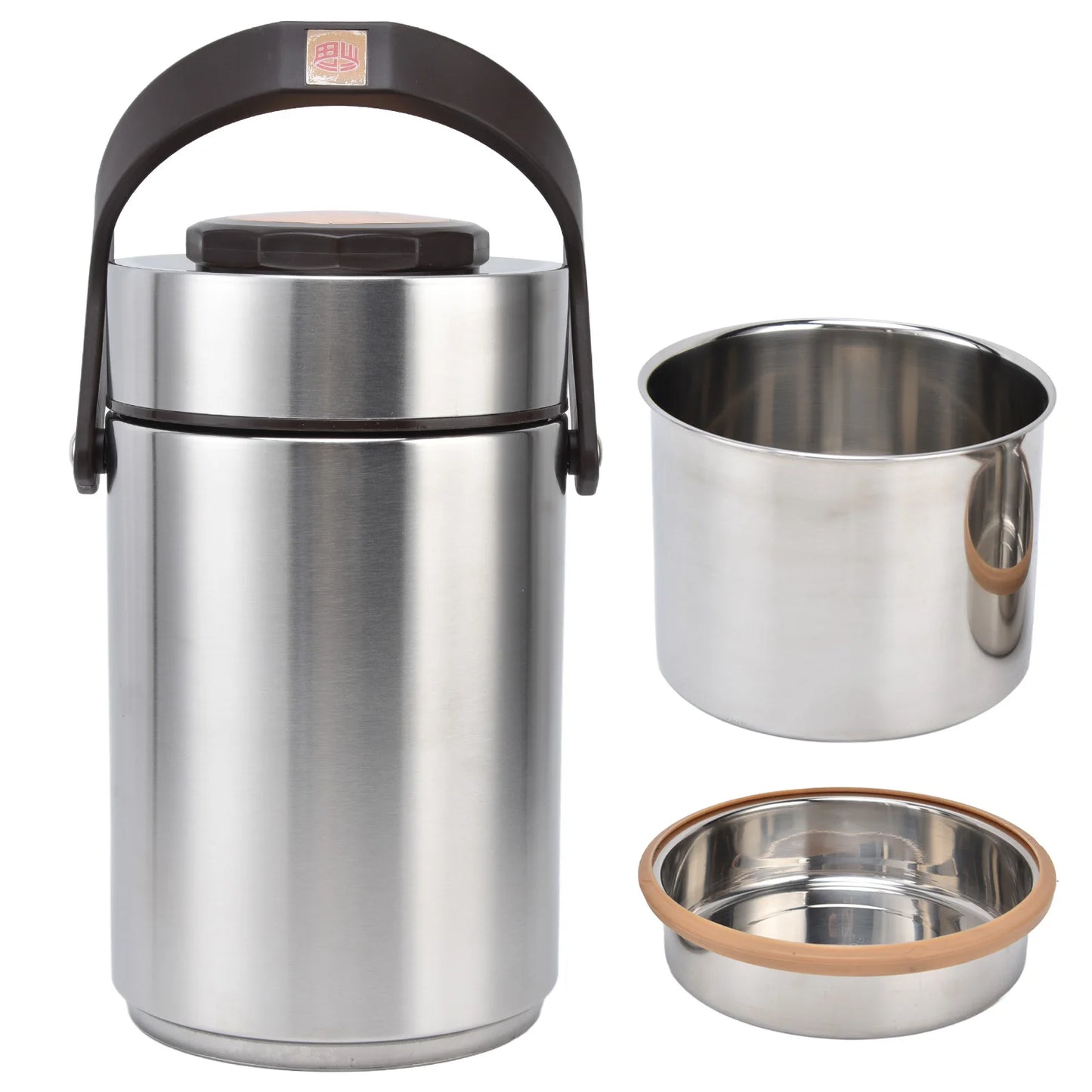 Récipients Isothermes pour Déjeuner 2300 ml, Pot Alimentaire Isotherme en Acier Inoxydable, Boîte à Bento Isotherme Portable pour le Travail et les Voyages