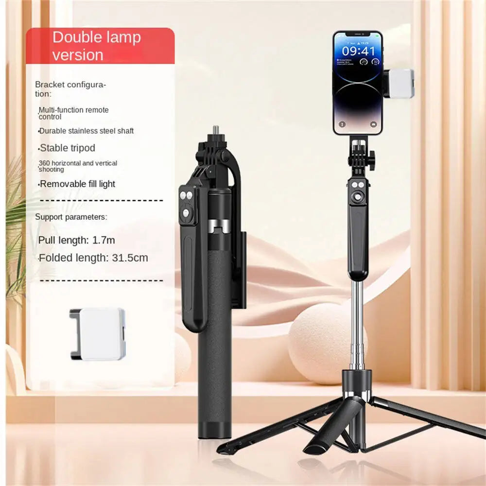 MEUYAG 170cm 360 ° rotation Selfie Stick with Wireless Bluetooth Extended Tripod with Remote Shutter for smartphone Android ios