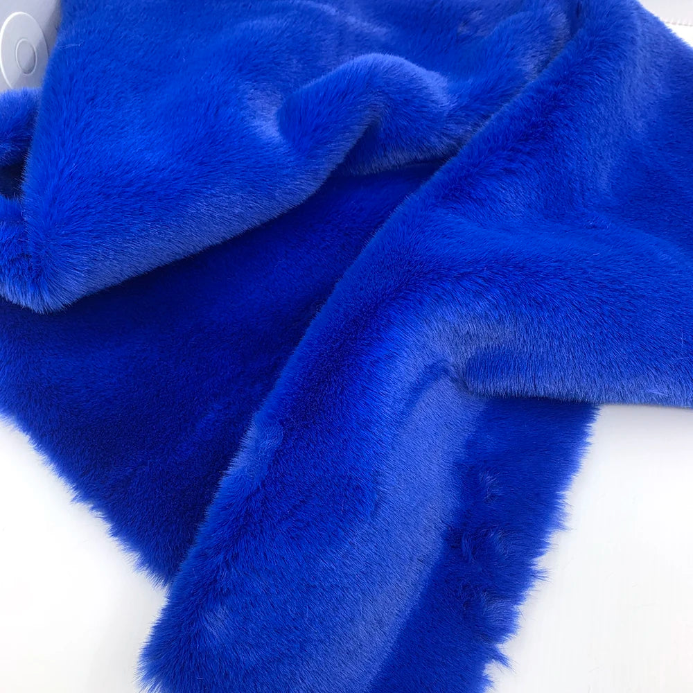 10mm Pile Length Fur Fabric Polyester Imitation Fur Fabrics Handmade DIY Encryption Thickening Fake Rabbit Hair Fur Plush Fabric