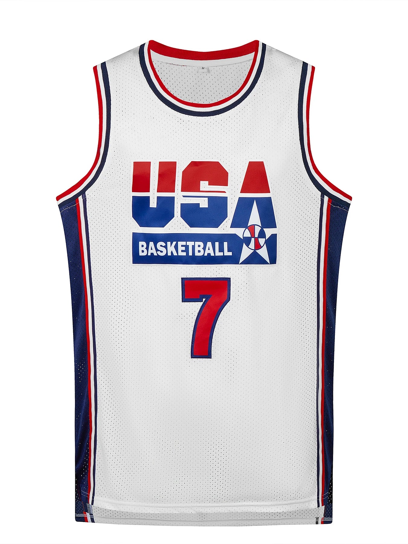 Maillot de basketball respirant pour homme, col rond, sans manches, uniforme d'entraînement pour garçons, t-shirt d'équipe, nouveau design, hauts USA