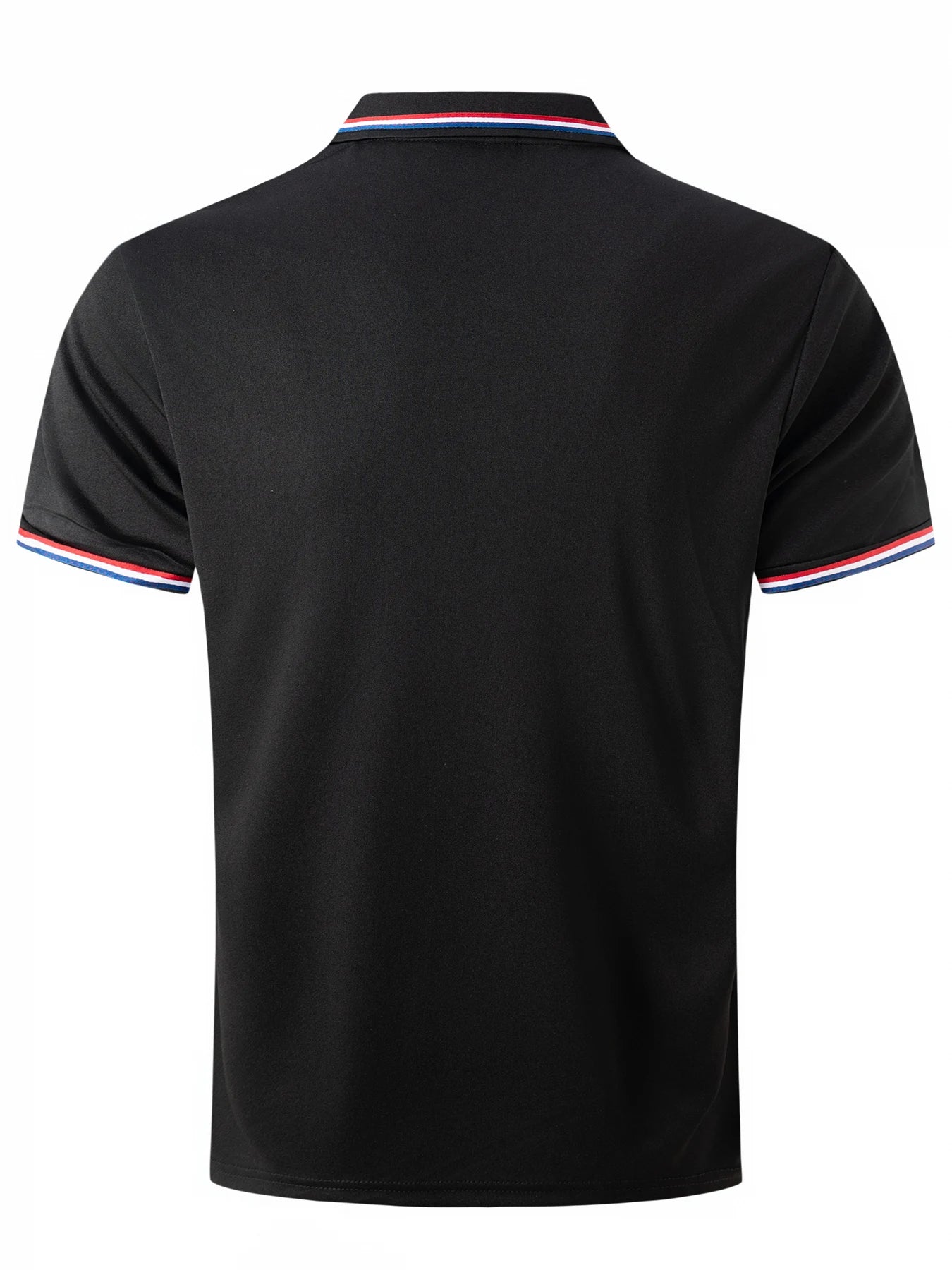 Men's Quick-Drying Solid Color Polo Shirt Summer Elastic Collared Short-Sleeved Sports T-Shirt for Active Wear