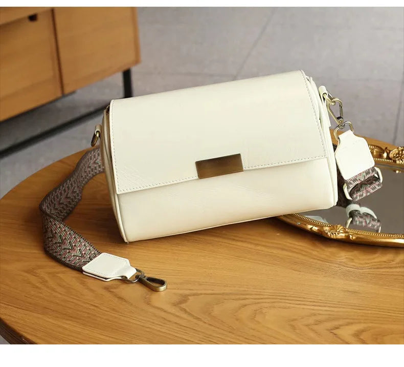 Vielseitige Damen-Umhängetasche aus Rindsleder, Damen-Crossbody-Tasche, Neu 2025, pflanzlich gegerbtes Oberleder, lässige Messenger-Handtasche