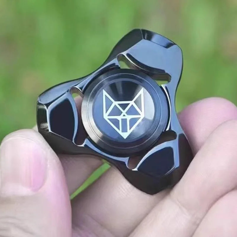 Spirit Fox Edelstahl Metall Fidget Spinner Erwachsene EDC Antistress Hand Spinner Büro Spielzeug Autismus Stressabbau Spielzeug Geschenke