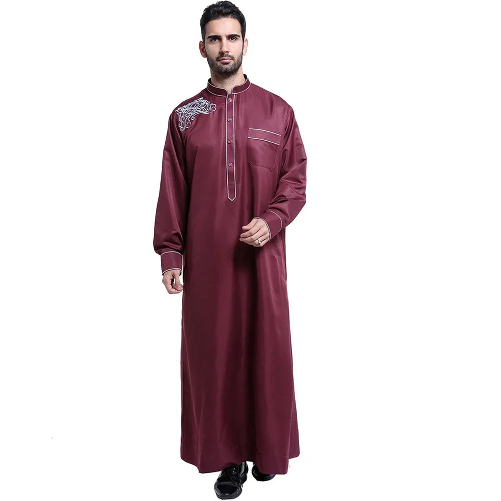Eid Ramadan Arab Robe Men Saudi Caftan Jubba Thobe Kaftan Middle East Islam Clothes Muslim Abaya Dubai Dress Djellaba Dishdasha