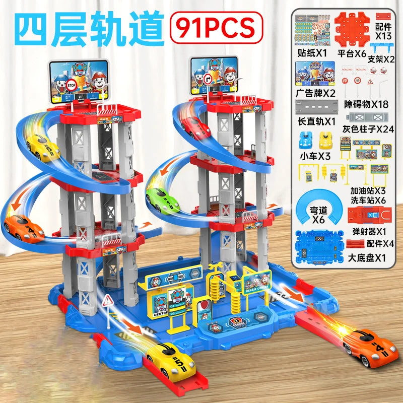 Race Track Car Ramp Toy Educational Game For Boys Children Racing Gliding Track Toys Puzzle Gliding Rail Car Park Toy