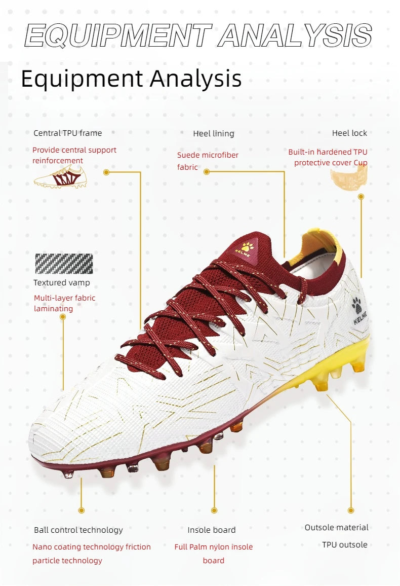 Chaussures de football KELME pour adultes, crampons courts Disease Electric 3.0 pour hommes, chaussures de football pour enfants MG, chaussures d'entraînement de match professionnelles