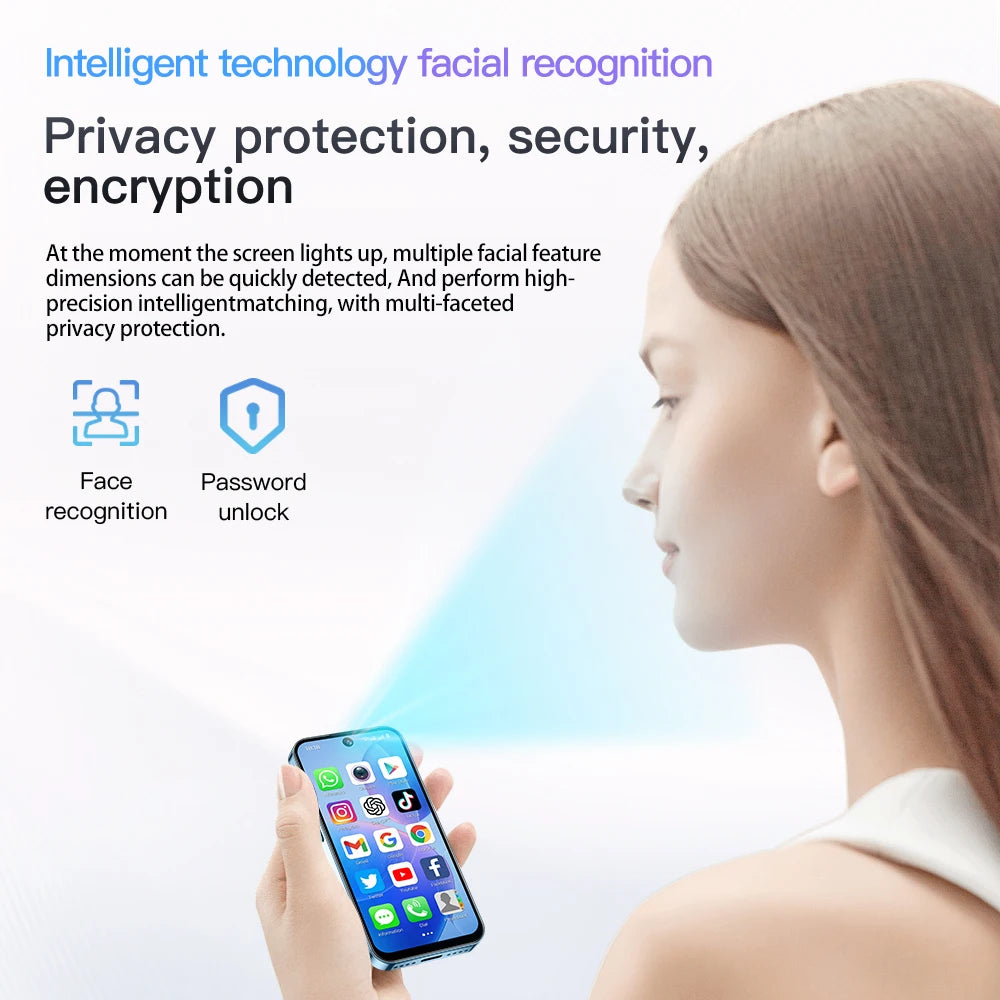 SOYES XS19 Mini Smartphone 3.88 Zoll 2 GB RAM 16 GB ROM Android 10.0 mit Gesichtserkennung Dual SIM Standby 3G-Netzwerk Kleines Telefon