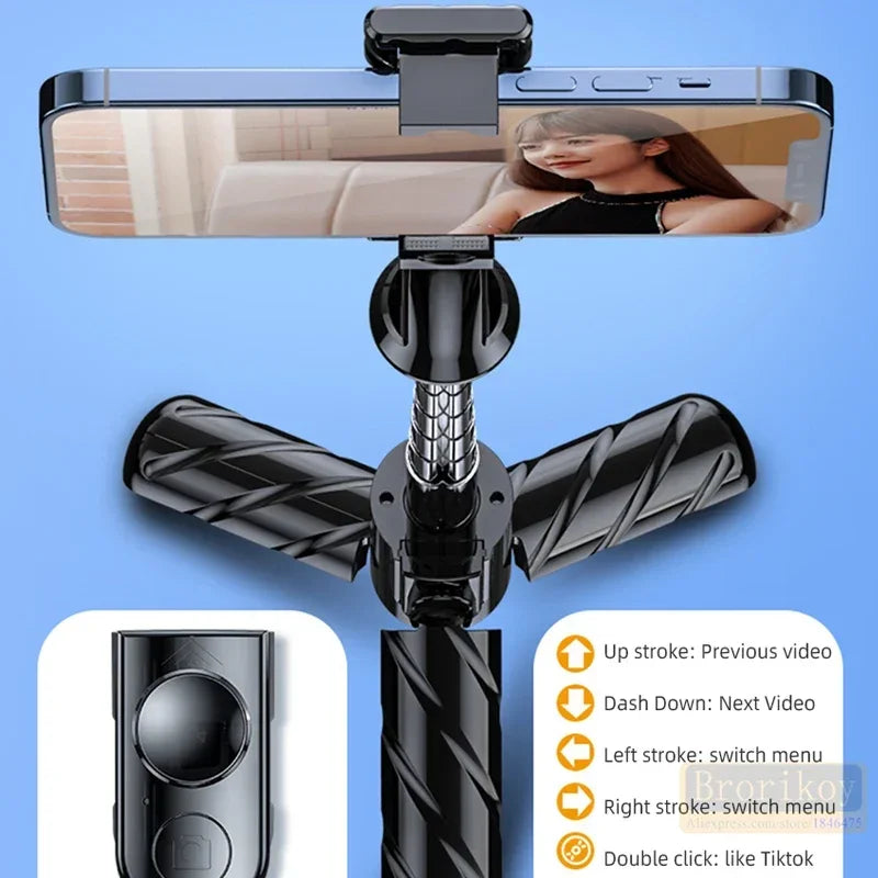 Tragbares Mini-Kamera Bluetooth Wireless Selfie Stick Stativ mit Fernbedienung für iPhone 14 13 12ProMax Smartphone Selfiestick Einbeinstativ