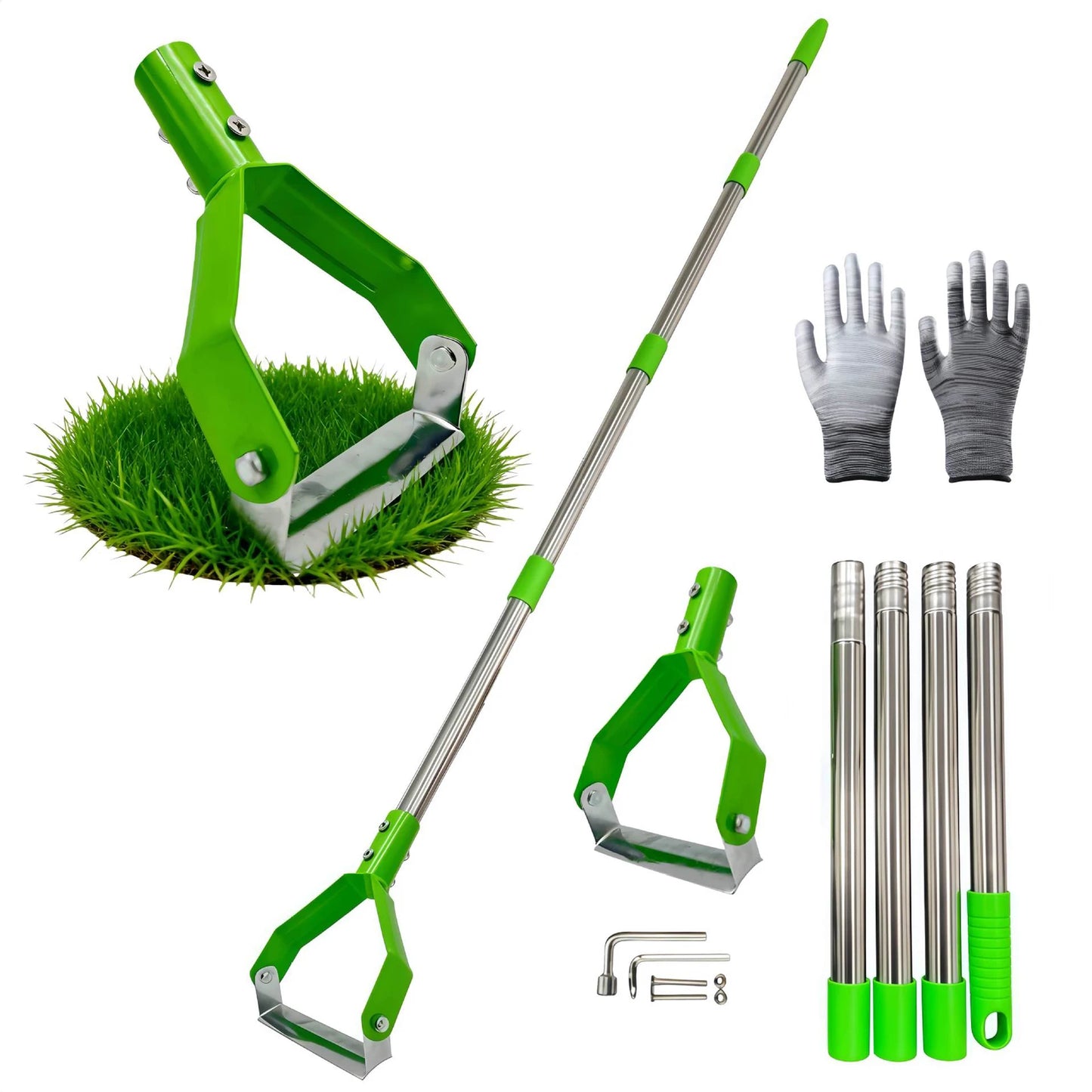 Garden Hoe Heavy Duty Loop Stirrup Garden Hoe For Weeding Soil Loosening Planting Adjustable Loop Manual Shovel Weeder