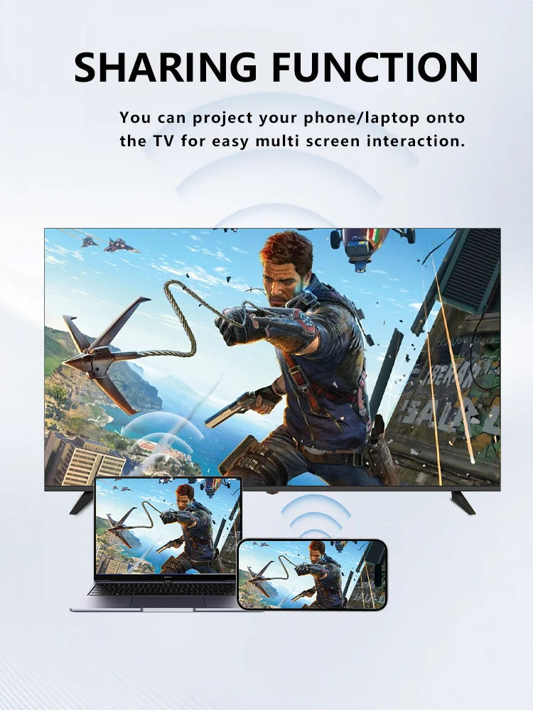 Smart TV Android 11 Version Globale, 32 Pouces, TV LED 4K UHD sans Cadre, WiFi Bluetooth Netflix YouTube Google Play HDR10