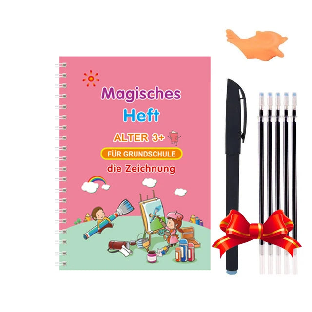 Sank Magic Practice Deutsch Übungsbuch Stift Spanisch Kalligraphie Für Kinder Kostenloses Abwischen Englisch Französisch Wiederverwendbares Schreiblernbuch Kostenloser Versand