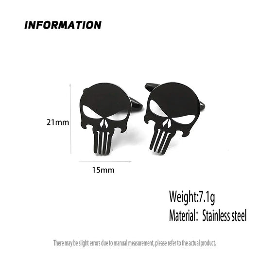 Stainless Steel Skull Man cufflinks Vintage Personalized Design Jewelry Skeleton Cuff Links Party Shirt sleeve Buttons