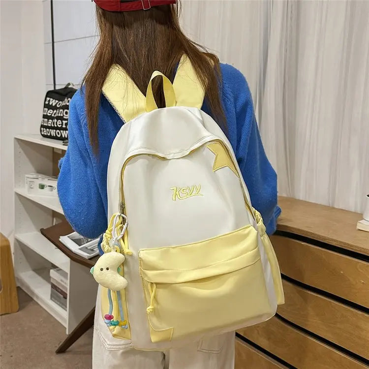 Nouveau Sac à Dos de Collège Imperméable pour Femme, Grande Capacité, Sacs d'École Tendance pour Ordinateur Portable, Joli Sac de Voyage pour Fille, Cool