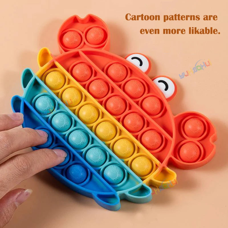 Regenbogen Pop Push Bubble Fidget Anti Stress Spielzeug für Erwachsene Kinder besondere Bedürfnisse sensorisches Spielzeug interaktives Spielzeug für Kinder
