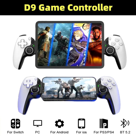 Hot Sale BSP D9 Tablet Controller Kabelloser Griff für Switch Game Bluetooth Stretching Joystick für PS3 PS4 Android IOS Gamepad