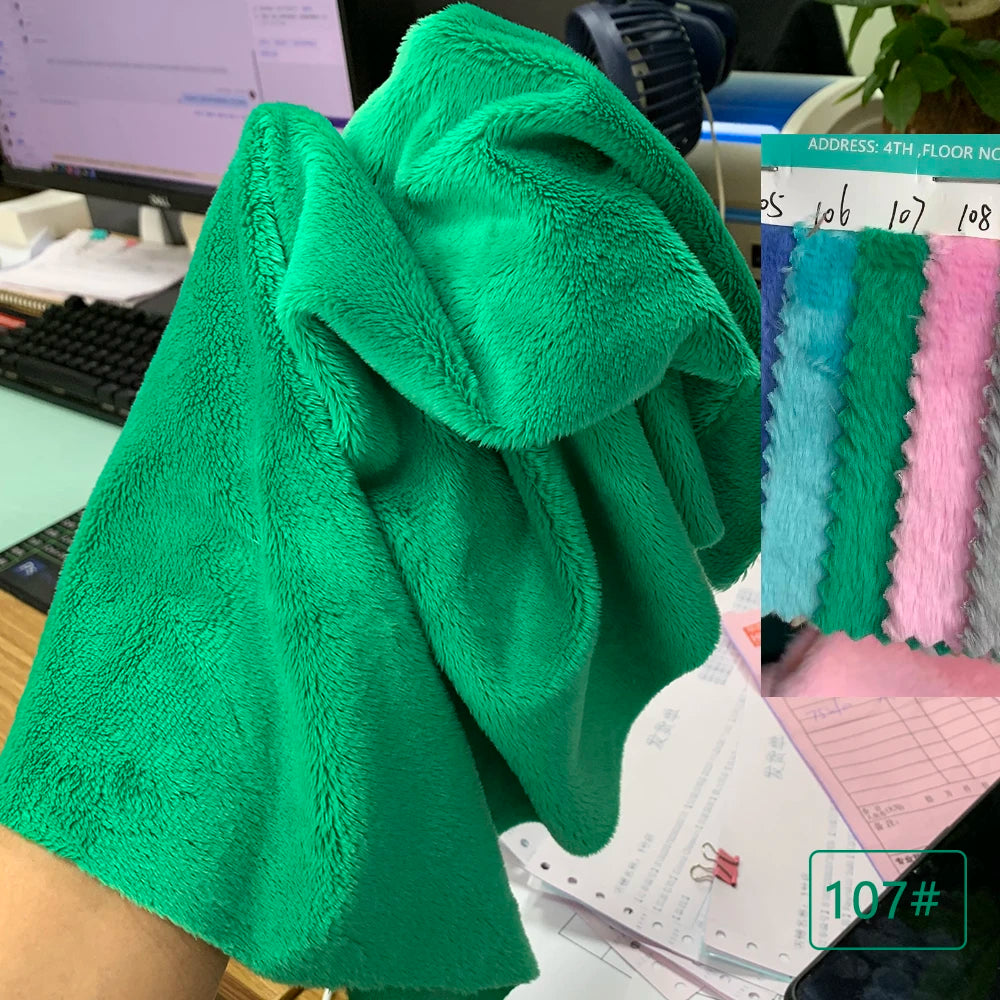 5mm plush fabric sales non elastic 45x50cm short hair plush fabric artificial fur polyester fiber DIY plush mink fabric