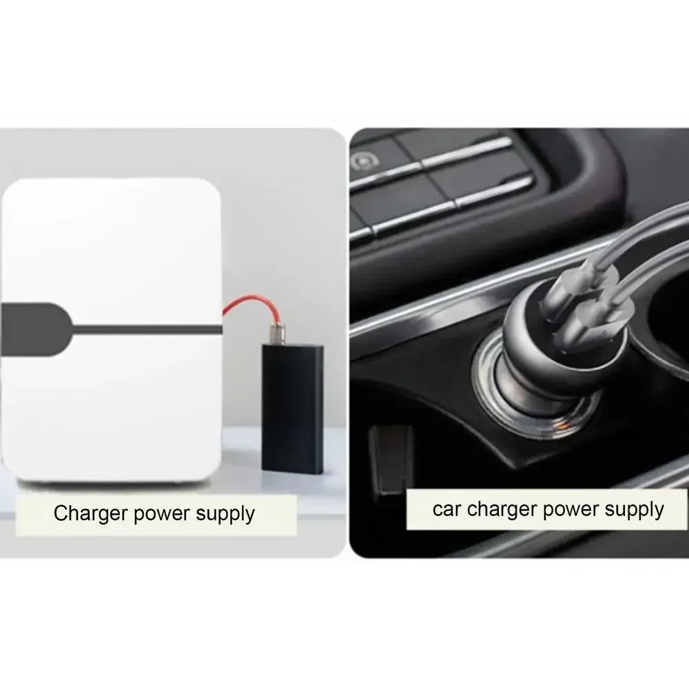 6L Auto Mini Kühlschrank Schönheitskosmetik Maske Make-up Hautpflege Kühlschrank Halbleiter USB Beheizter Kühl-Dormitory-Kühlschrank