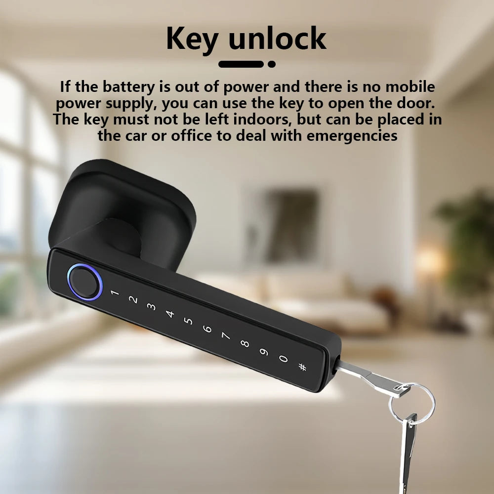 Serrure intelligente CDOK 2025 Nouvelle M6 Tuya Bluetooth, serrure de porte, serrure à empreinte digitale, serrure à mot de passe, méthodes de déverrouillage multiples
