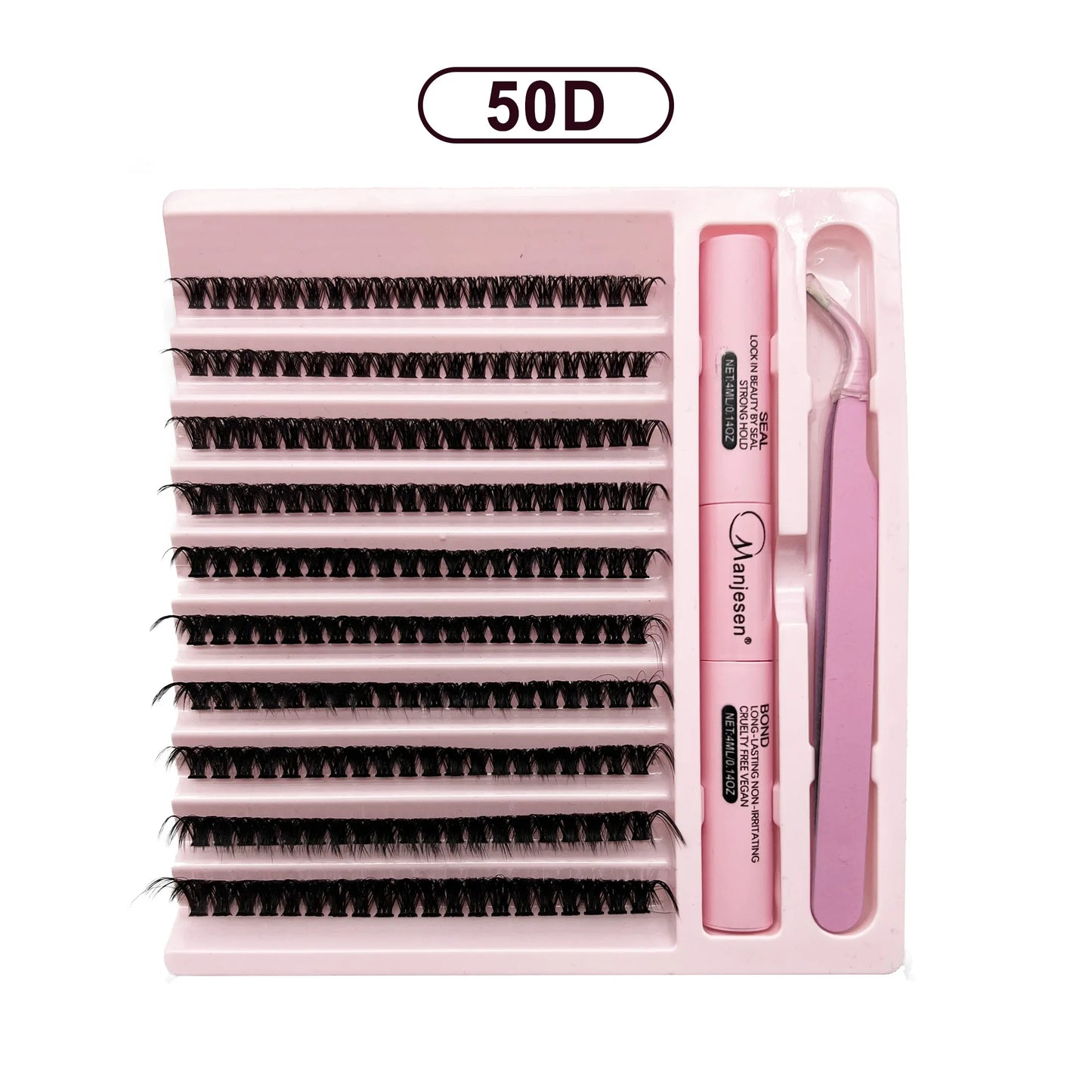 Kit d'Extension de Cils DIY, 200 Grappes de Cils, Colle et Scellant pour Cils, Outils de Maquillage pour Coller les Cils et Accessoires de Colle à Cils