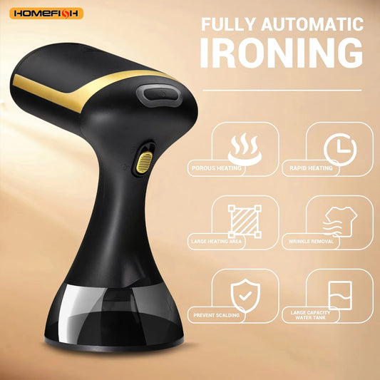 HOMEFISH 1500W Portable Handheld Ironing Machine Steam Iron for Household Small Hanging Wet Ironing Machine for Fabric Care