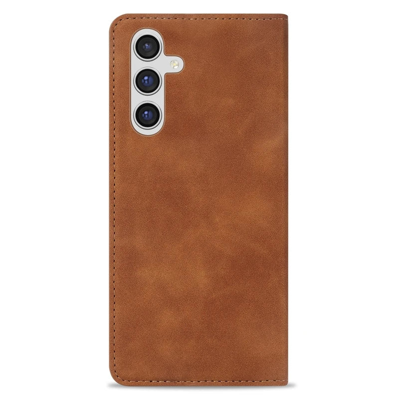 Wallet Skin Friendly Flip Leder Hülle für Samsung Galaxy S26 Ultra S25 Edge S24 Plus S23 FE A15 A16 A17 A26 A35 A36 A54 A55 A56