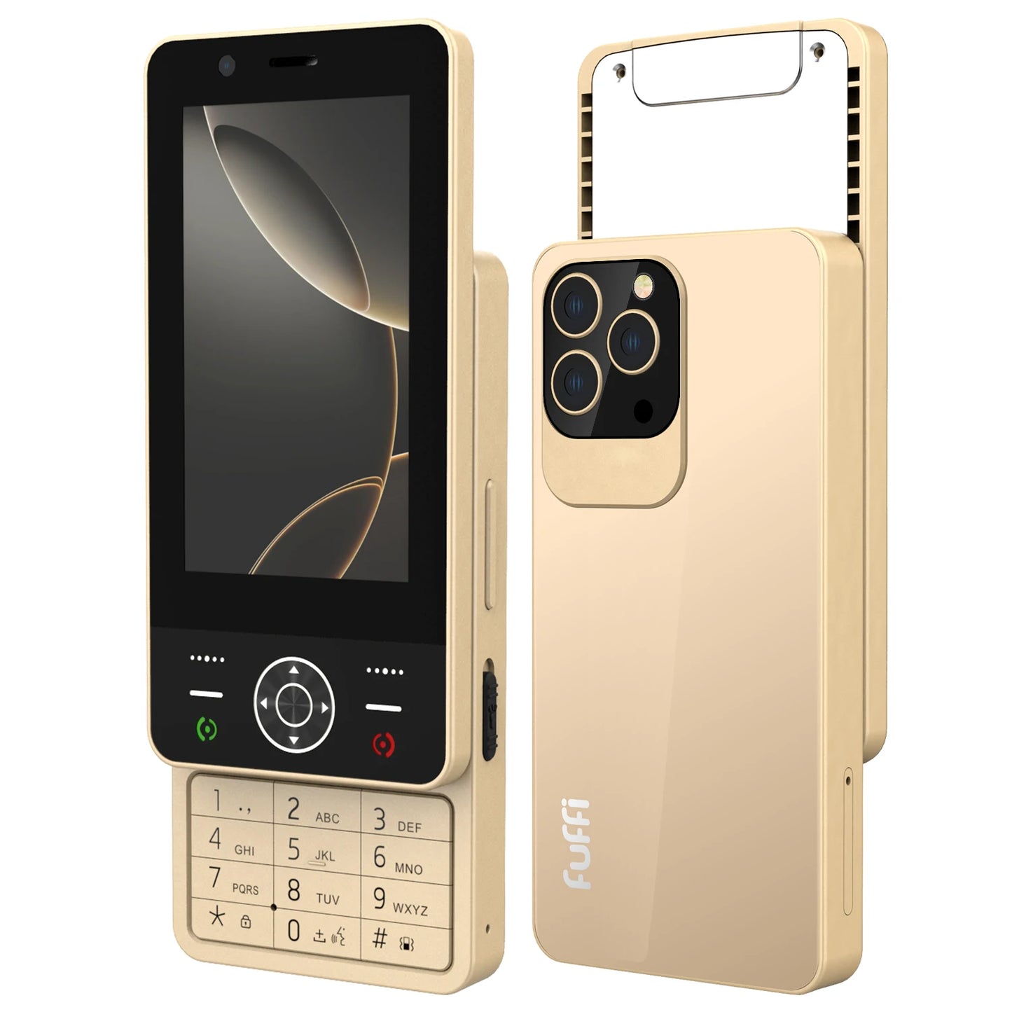 FUFFI S24 Pro Mini téléphone coulissant Écran couleur HD de 4,0 pouces, téléphone amusant, téléphone multifonction 4G, double SIM, téléphone portable étudiant