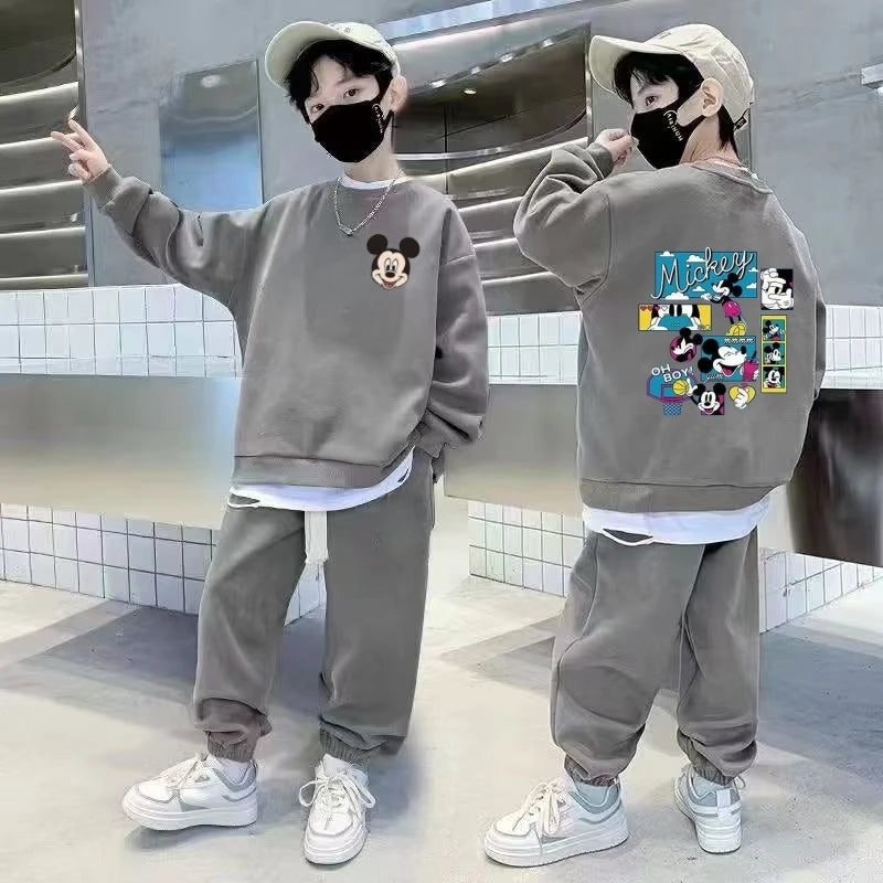 Herbst Kinder Jungen Kleidung Set Kleinkind Mädchen Cartoon Buchstaben Druck Sweatshirts Pullover Oberteil & Hosen Anzug Teenager Outfits Trainingsanzüge