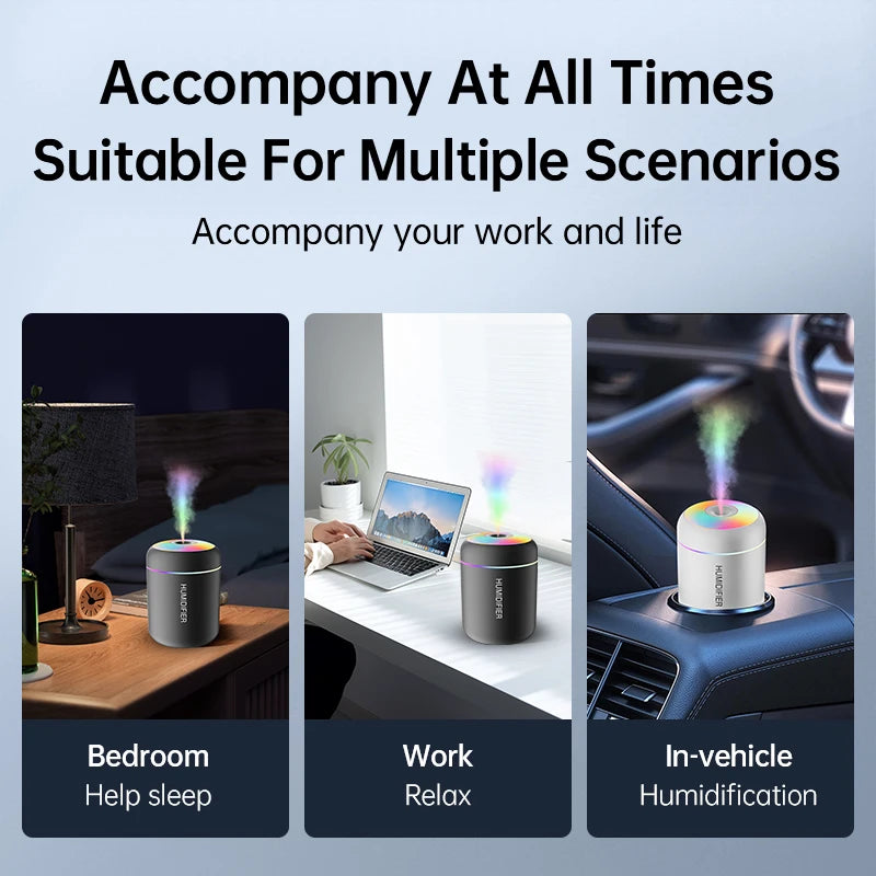 180ML Mini Luftbefeuchter USB Elektrischer Aroma Diffusor Ätherisches Öl Reiniger Aromatherapie Nebel Erzeuger Lichter Für Auto Zuhause Schlafzimmer