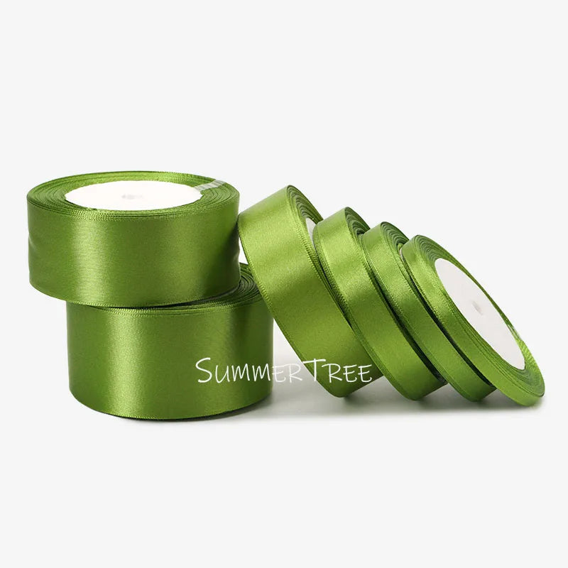 Satinband 25 Yards 6 mm - 50 mm Schleife Geschenkverpackung Schleife Handmade DIY Basteln Halloween Weihnachten Hochzeit Geburtstag Party Dekoration
