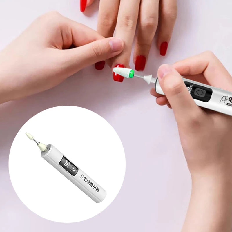 2/4 Stk. kabelloser Nagelfräser 35000 U/min Manikürefräser Nagelreparatur Pedikürefräser Polierer Schleifer USB wiederaufladbare Nagelfeile