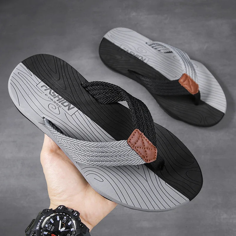 Hommes Pantoufles Été Tongs Marque Mode Extérieur Confortable Décontracté Claquettes Chaussures Plage Antidérapantes Hommes Sandales