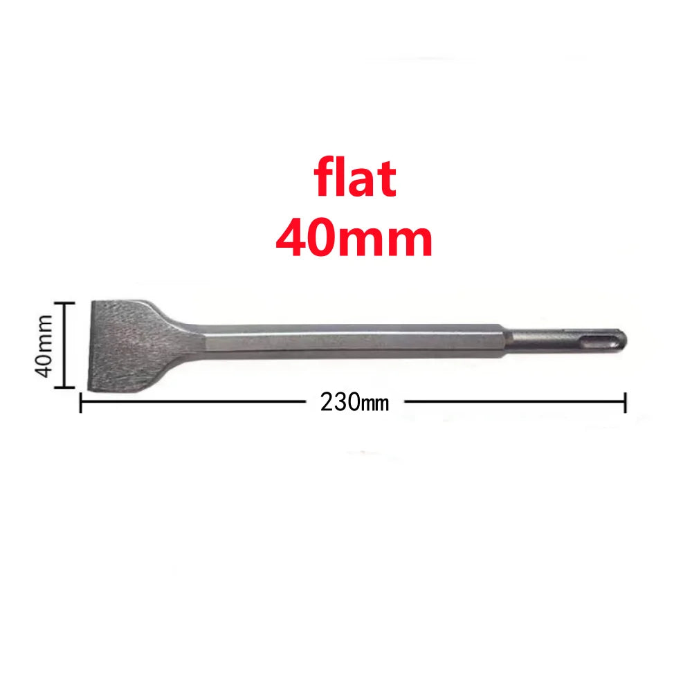 250mm Meißelsatz SDS Plus Schaft Elektrohammerbohrer Punkt Nut Flachmeißel Mauerwerkzeug für Beton Ziegelwand Stein
