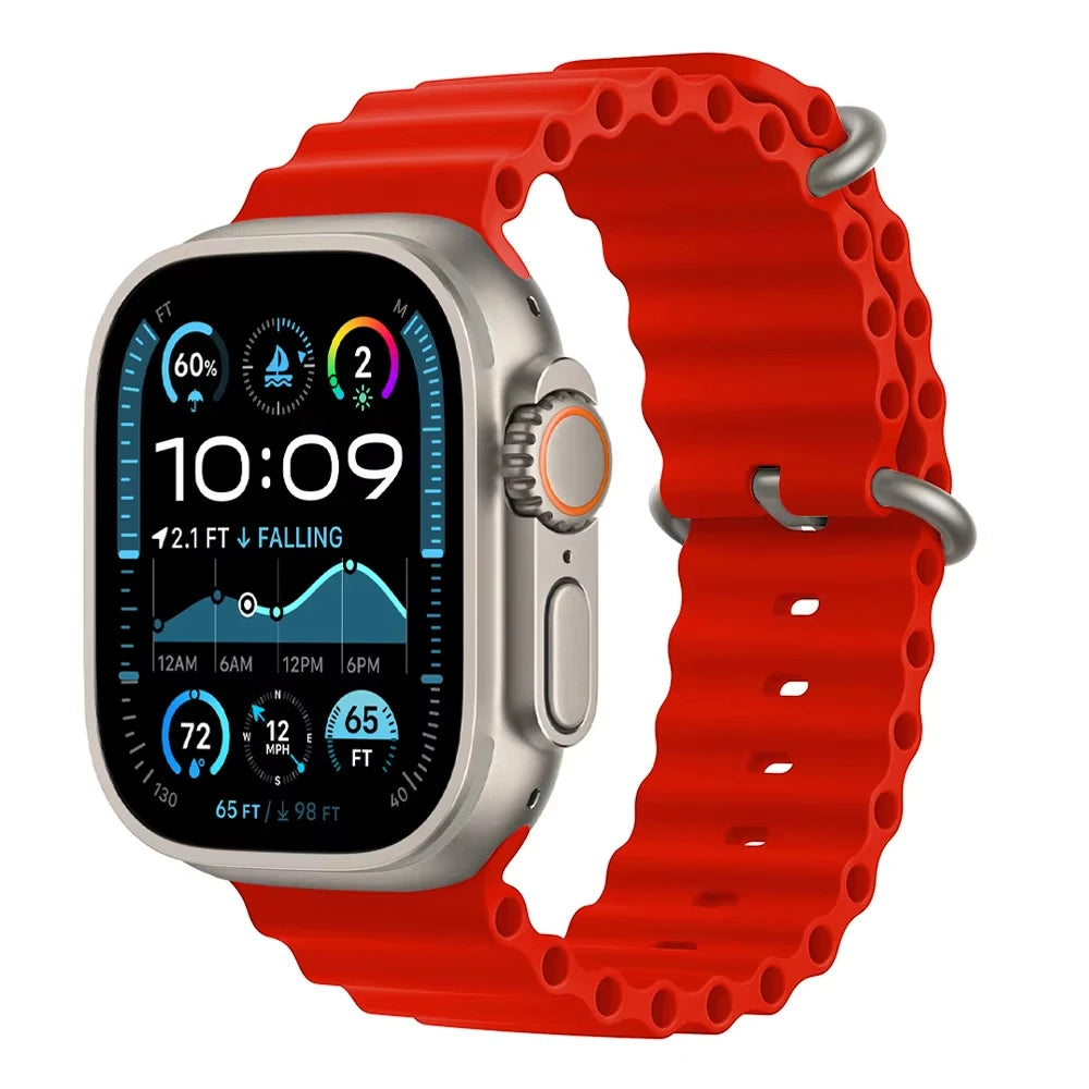 Offizielles Ocean Armband für Apple Watch Ultra 3 2 49mm 46mm 44mm 40mm 42 41 45 Sportarmband iWatch Series 11 10 9 7 8 6 SE3