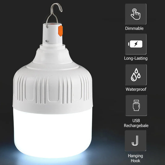 LED Camping Light 20W 40W 80W Portable Emergency Bulb Waterproof 360° Lighting Outdoor Camp High-bright Lights Dimmable Lantern