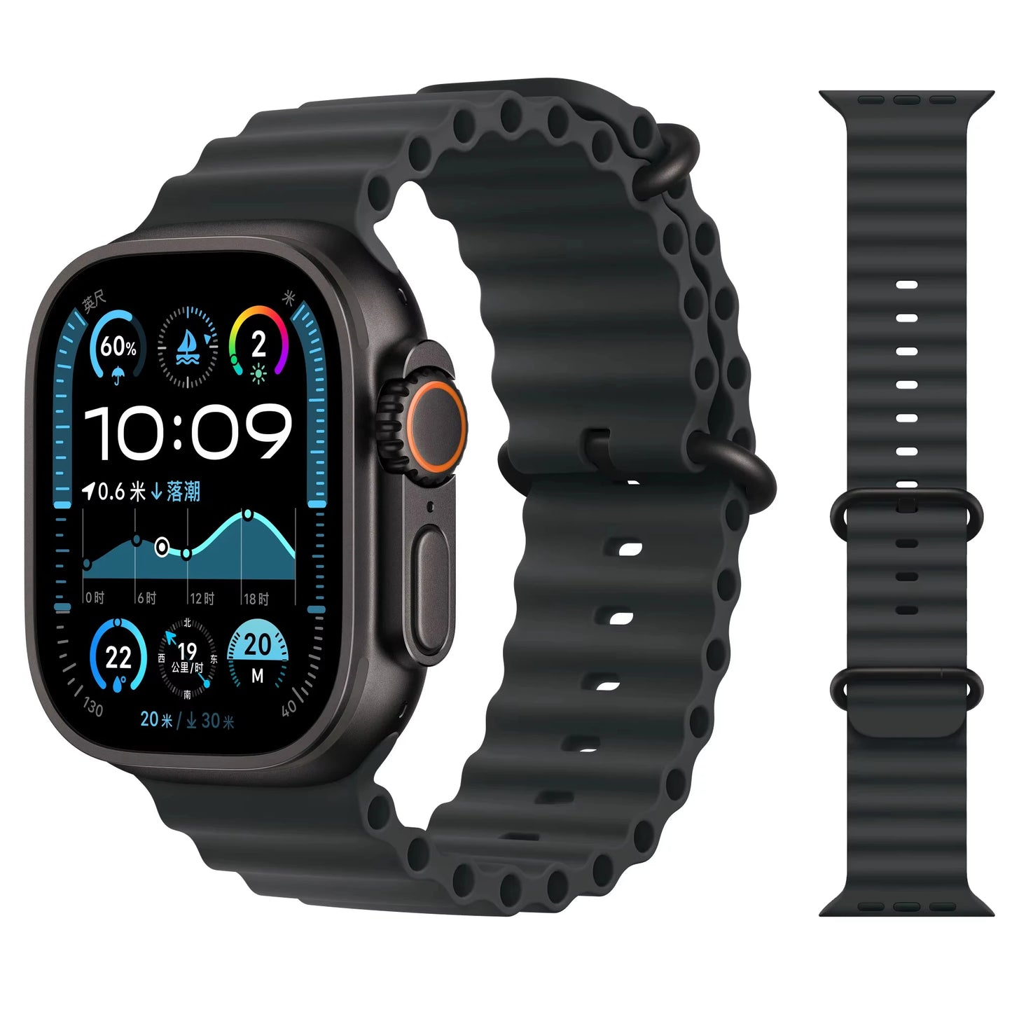 Offizielles Ocean Armband für Apple Watch Ultra 3 2 49mm 46mm 44mm 40mm 42 41 45 Sportarmband iWatch Series 11 10 9 7 8 6 SE3