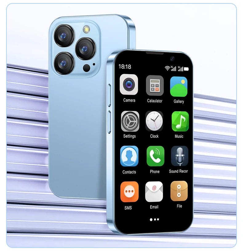 Mini Smartphone SERVO 16SE 16 Go ROM Android 9.0 Wifi Double SIM Veille Play Store 3G WCDMA Petit Téléphone Portable Intelligent 3.0" Nouvelle Version