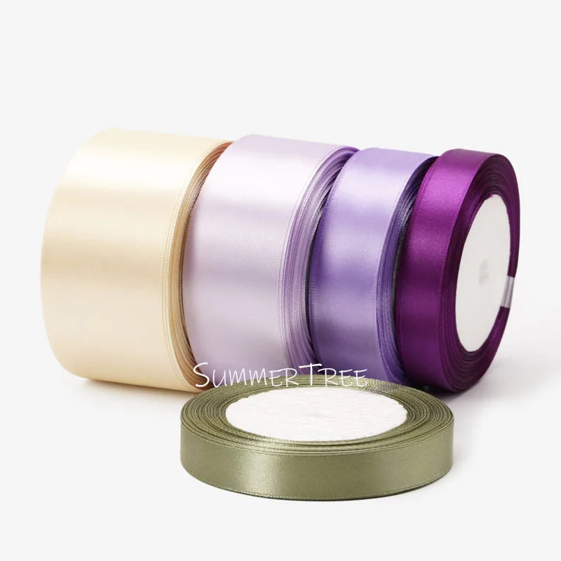 Satinband 25 Yards 6 mm - 50 mm Schleife Geschenkverpackung Schleife Handmade DIY Basteln Halloween Weihnachten Hochzeit Geburtstag Party Dekoration