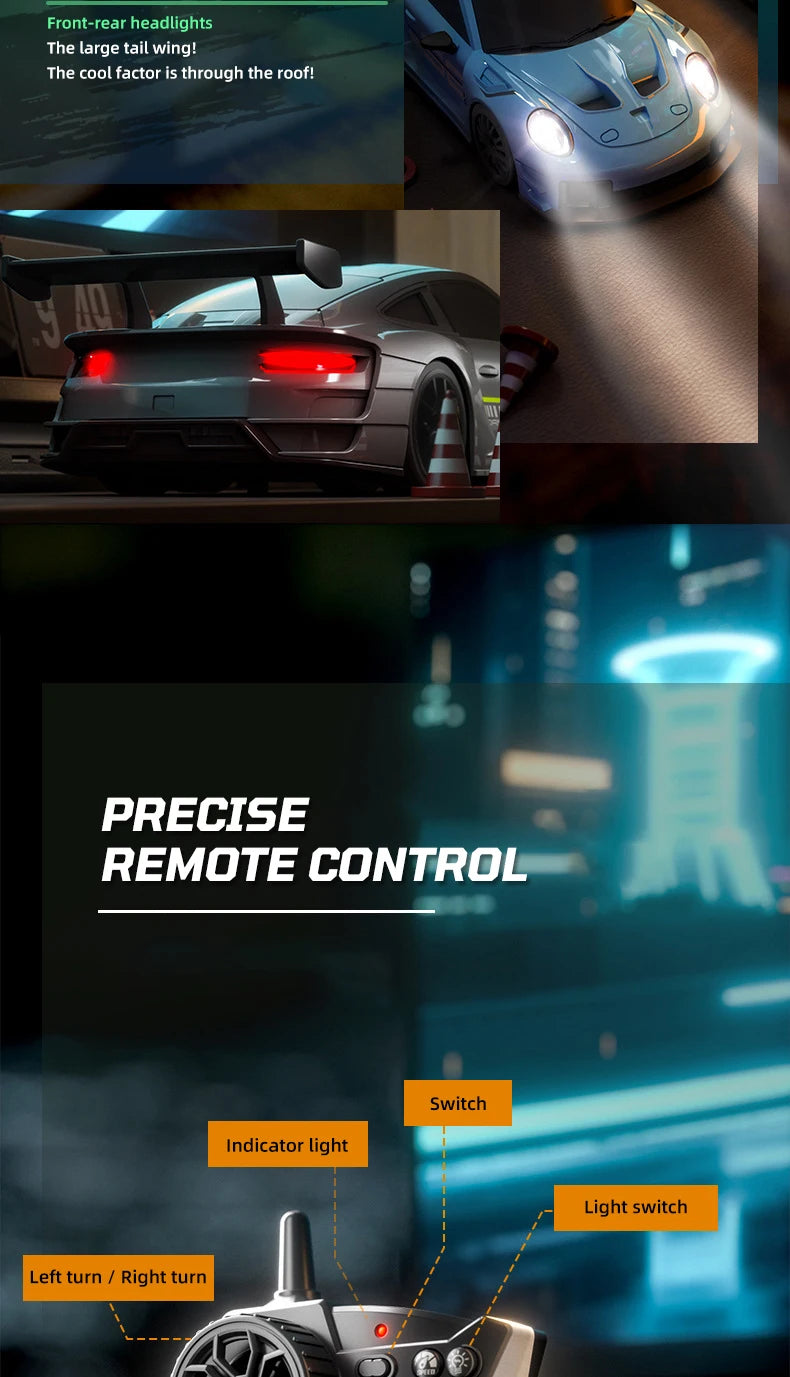 Voiture Télécommandée 4x4, 2.4G Radio Haute Vitesse, Drift Racing, Camion Rapide RTR, Jouet Cadeau pour Enfants