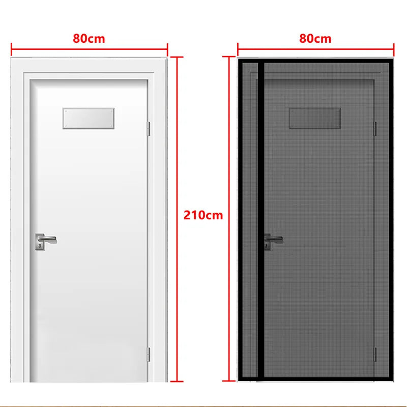DTGJ Magnetic Door Screen,Black Side Door Magnetic Mosquito Net,Insect Proof Flight,Summer and Kitchen Indoor Invisible Net