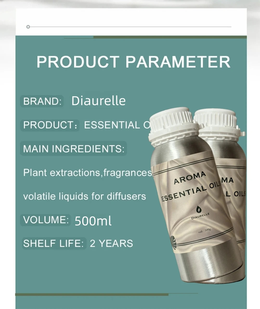 Huile Essentielle Parfumée Grande Marque Hôtel France 500ML Diffuseur de Parfum Machine Purificateur d'Air Huile Essentielle Végétale Pure pour Hôtel