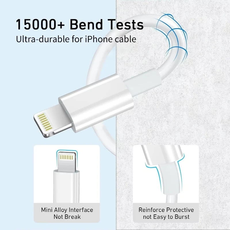 Câble USB C vers Lightning TPE certifié MFi 1M 2M 3M Charge Rapide Cordon de Chargeur de Données pour iPhone 14 13 12 X XR