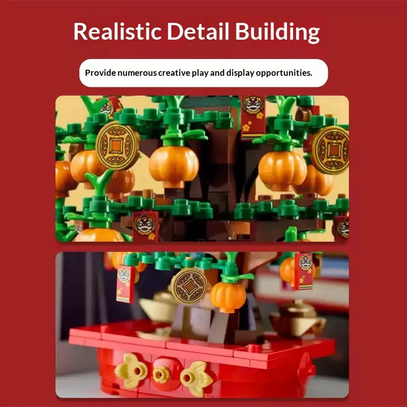 Lego Bausteine Festival-Serie 40648 Geldbaum Jungen und Mädchen Kinderpuzzle Baustein-Spielzeug Valentinstagsgeschenk