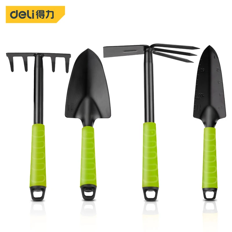 Multifunktionales Gartengeräte-Set Handpflanzschaufel Spaten Rechen Kelle für Gartenarbeit, Blumen, Sukkulenten und Umpflanzen