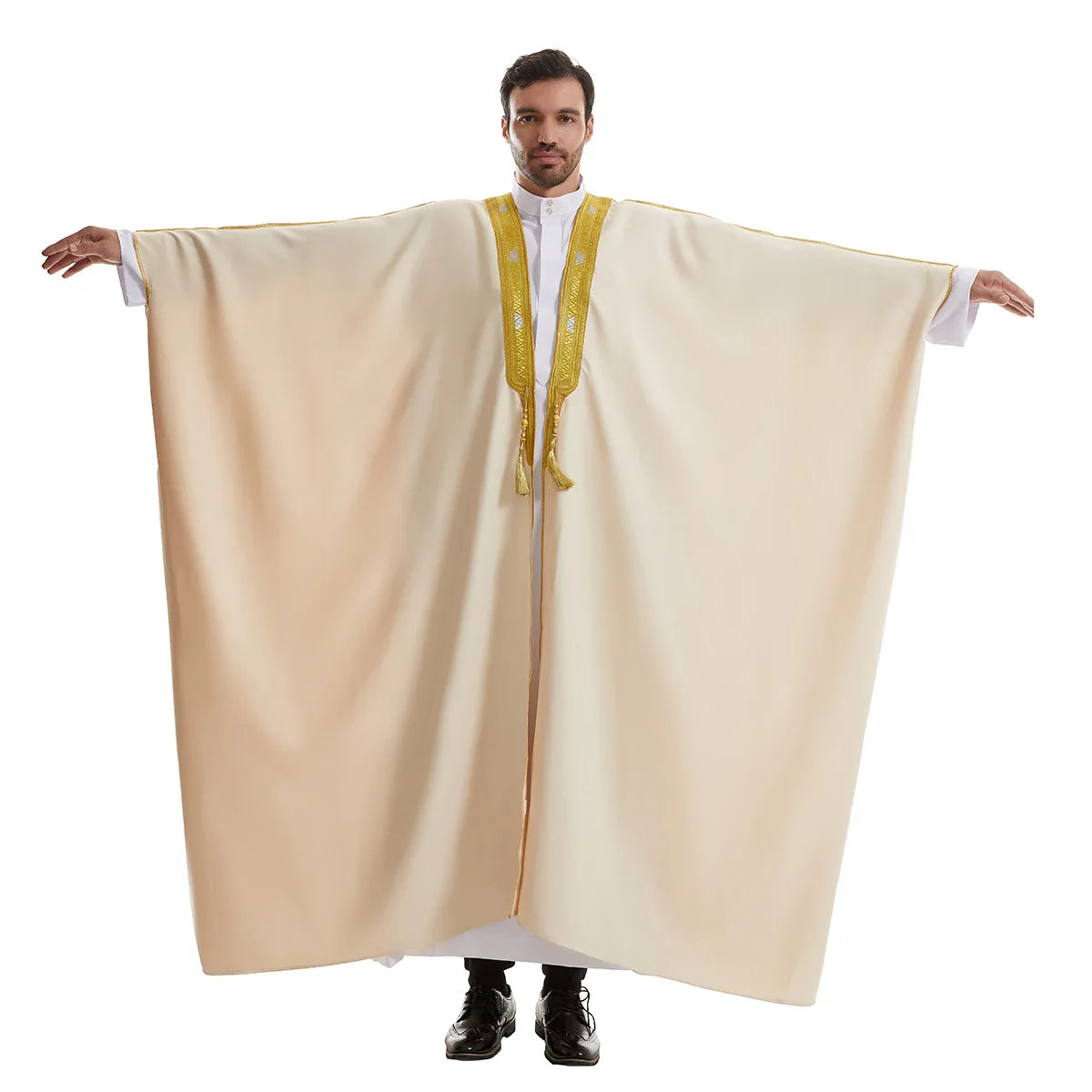 Eid Muslim Men Jubba Thobe Dishdasha Open Abaya Islamic Ramadan Cardigan Robe Saudi Arabic Musulman Caftan Dubai Djellaba
